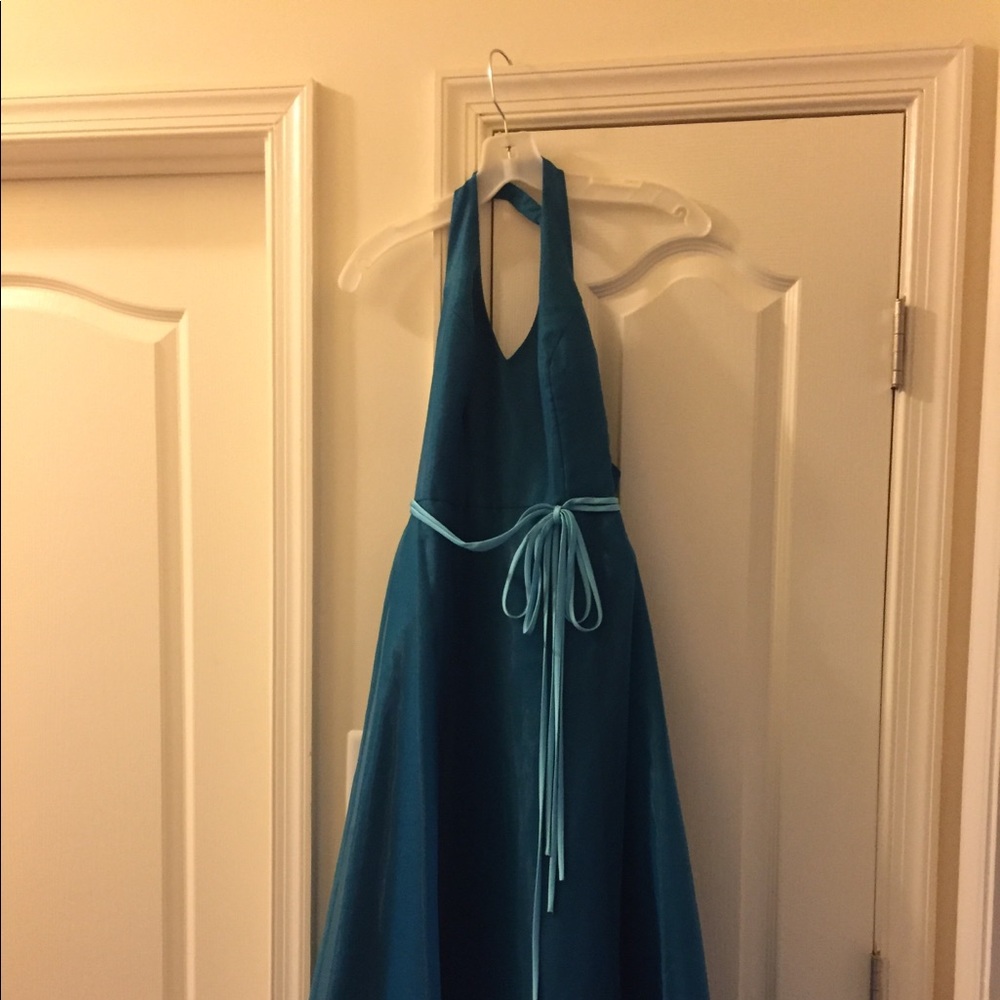 Turquoise Blue Bridesmaid or Prom Dress